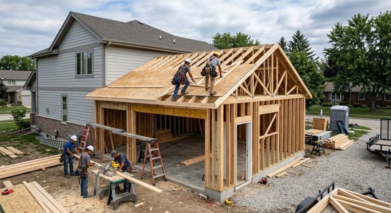 Attached Garage Construction in Conroe, TX