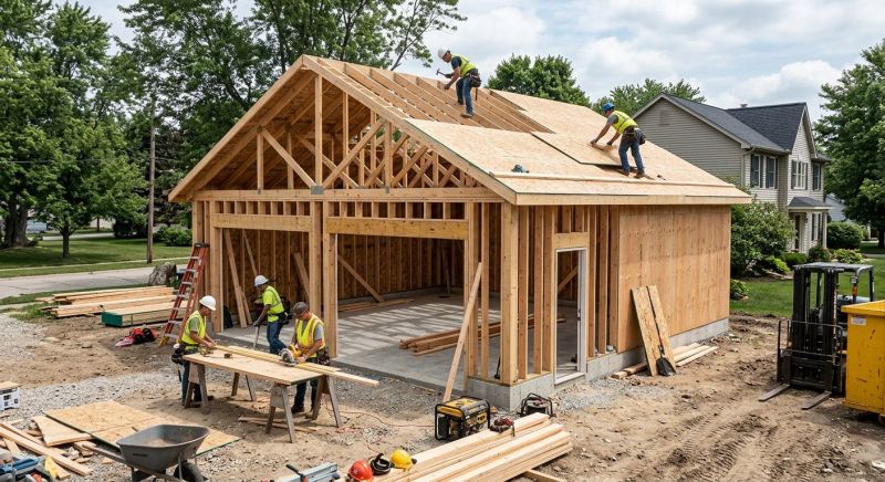 Attached Garage Construction in Cypress, TX