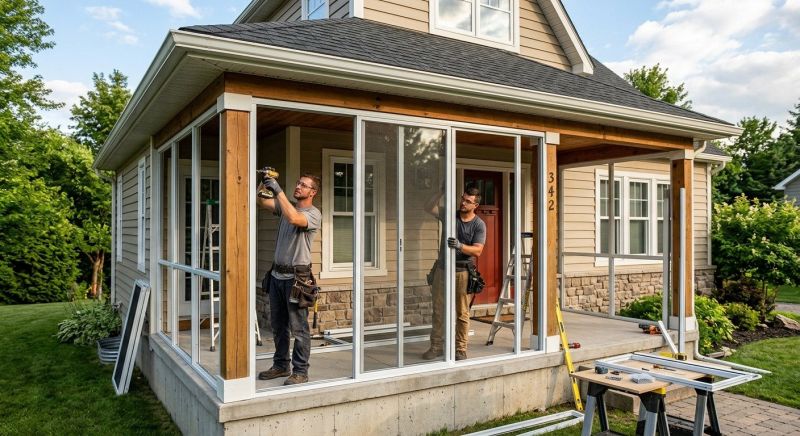 Porch Enclosure Installation in Arvada, CO
