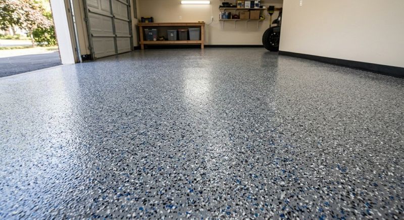 Speckled Garage Floor Painting in Charlotte, NC