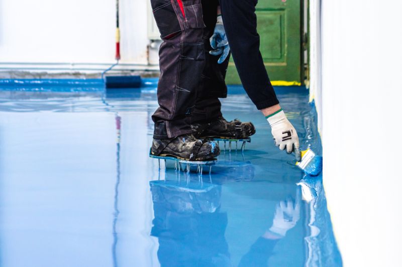 Speckled Garage Floor Painting in Alexandria, VA