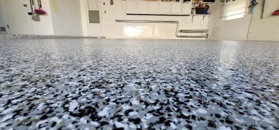 Speckled Garage Floor Painting in Greenville, SC