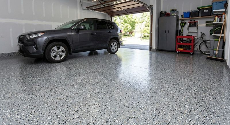 Speckled Garage Floor Painting in Frederick, MD
